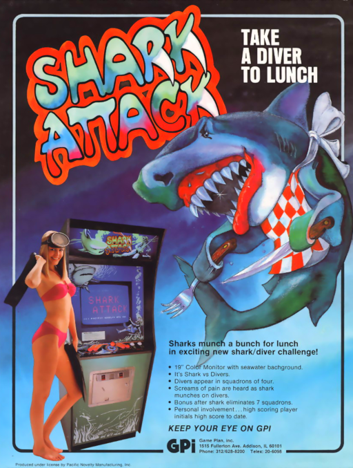 Shark Attack Arcade Game Cover